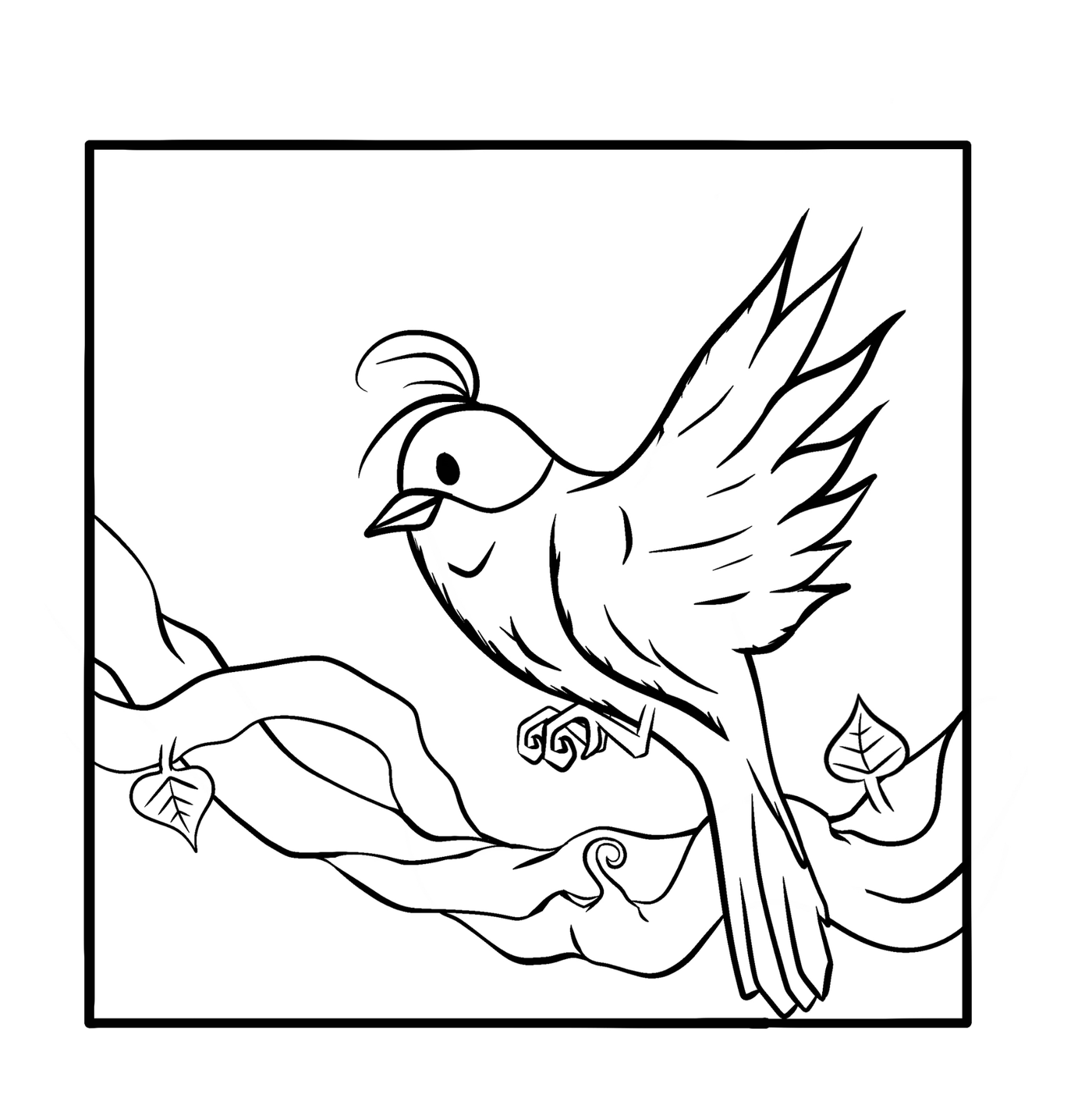 Bird coloring page